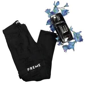 Preme NWOT Black Distressed Skinny Jeans Men 32